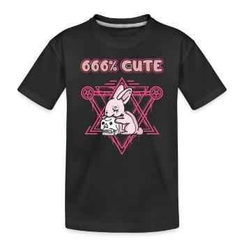 666% Cute kawaii Satanic Goth - Kids' Premium Organic T-Shirt - black - Front