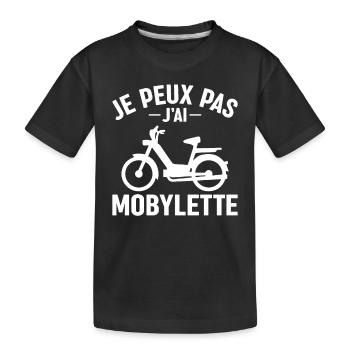 Je Peux Pas J'ai Mobylette - Mobilette Moto Cadeau - T-shirt bio Premium Enfant - noir - Devant