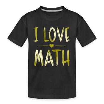 Ich liebe Mathe - Kinder Premium Bio T-Shirt - Schwarz - Vorne