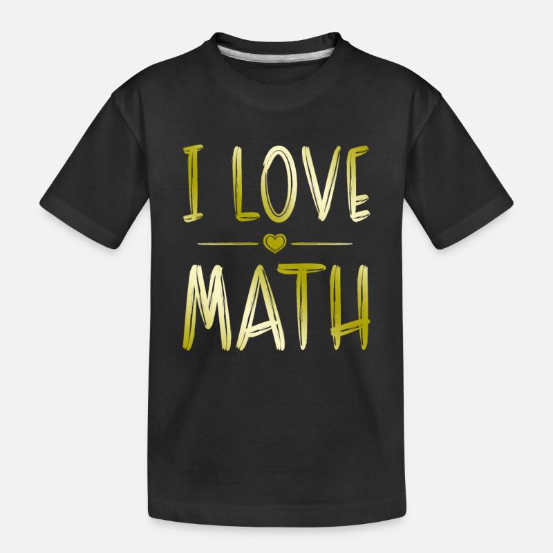 Ich liebe Mathe - Kinder Premium Bio T-Shirt - Schwarz