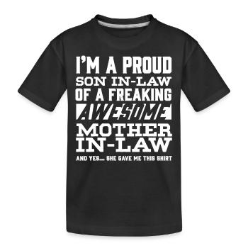 Schwiegersohn Der Schwiegermutter - Kinder Premium Bio T-Shirt - Schwarz - Vorne