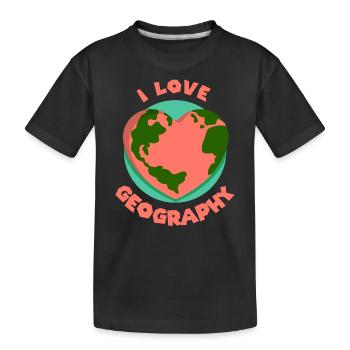 J’aime la géographie profession géographie géographie géographie - T-shirt bio Premium Enfant - noir - Devant