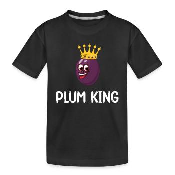 Plum King - Kids' Premium Organic T-Shirt - black - Front