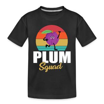 Plum Squad - Kids' Premium Organic T-Shirt - black - Front