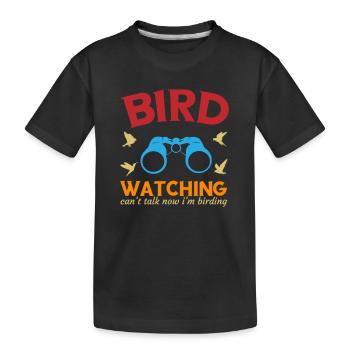 Ornithologue Ornithologue Observation des oiseaux Observation des oiseaux - T-shirt bio Premium Enfant - noir - Devant