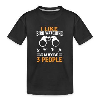 Ornithologue Ornithologue Observation des oiseaux Observation des oiseaux - T-shirt bio Premium Enfant - noir - Devant
