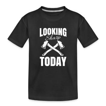 Axt Werfen Axt Werfer Axt Geschenk - Kinder Premium Bio T-Shirt - Schwarz - Vorne