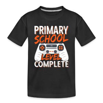 Idée de remise des diplômes de l’école primaire Dernier jour d’école - T-shirt bio Premium Enfant - noir - Devant