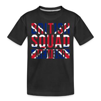 Membres de l’escouade britannique - T-shirt bio Premium Enfant - noir - Devant
