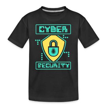 Cybersecurity Hack Hacker IT Sicherheit Hacking - Kinder Premium Bio T-Shirt - Schwarz - Vorne