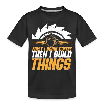 Woodworm, carpenter, carpenter - Kids' Premium Organic T-Shirt - black - Front
