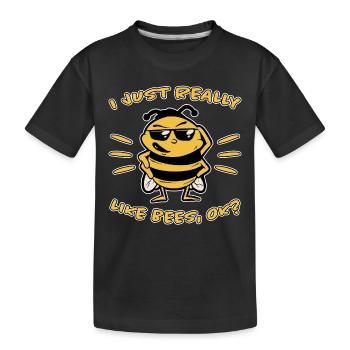 Abeilles Drôle Dire Nid d’Abeille Cadeau d’Apiculteur - T-shirt bio Premium Enfant - noir - Devant