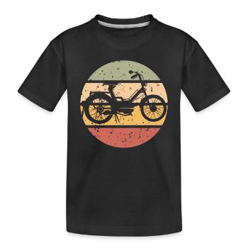 Mofa Moped Mofafahrer - Kinder Premium Bio T-Shirt - Schwarz - Vorne