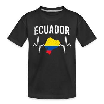 Équateur Heartbeat - T-shirt bio Premium Enfant - noir - Devant