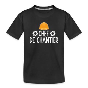 Chef De Chantier - T-shirt bio Premium Enfant - noir - Devant