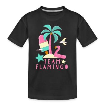 Équipe Flamingo - T-shirt bio Premium Enfant - noir - Devant