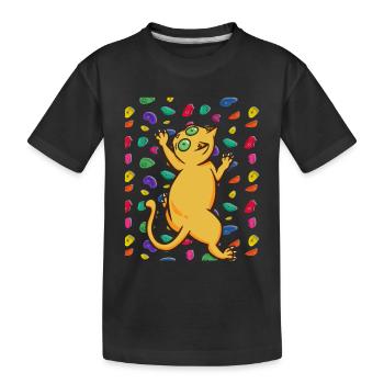 Climbing Climbers - Kids' Premium Organic T-Shirt - black - Front