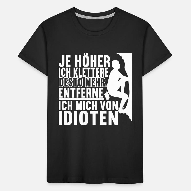 Klettern Kletterer Kinder Premium Bio T-Shirt