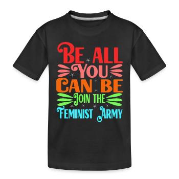 Feminism Feminist - Kids' Premium Organic T-Shirt - black - Front