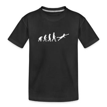 Ultimate Frisbee Evolution - Kids' Premium Organic T-Shirt - black - Front