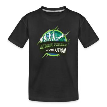 Ultimate Frisbee Evolution - Kids' Premium Organic T-Shirt - black - Front