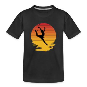 Baton Twirling Twirler Gymnastics Turner Baton - Kids' Premium Organic T-Shirt - black - Front