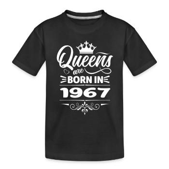 Queens Are Born In 1967 - Kids' Premium Organic T-Shirt - black - Front