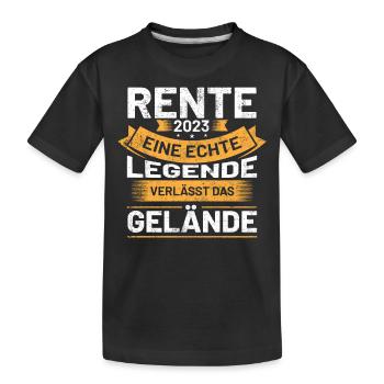 Rentner Rente 2023 | Rentner Sprüche - Kinder Premium Bio T-Shirt - Schwarz - Vorne