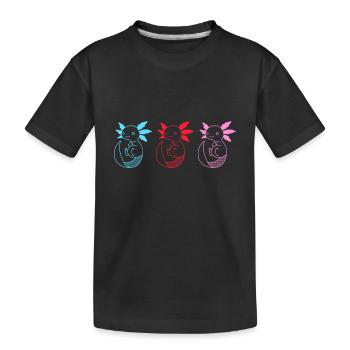Mignon Axolotls Pet Adolescent Weird Vaporwave - T-shirt bio Premium Enfant - noir - Devant