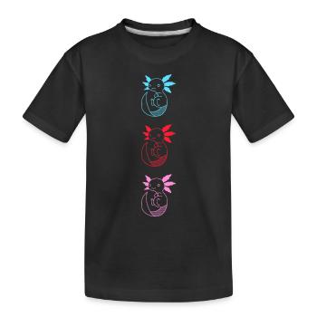 Sweet Axolotl Lovers Ambystoma Pets - Kids' Premium Organic T-Shirt - black - Front