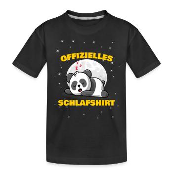 Offizielles Schlafshirt - Kinder Premium Bio T-Shirt - Schwarz - Vorne