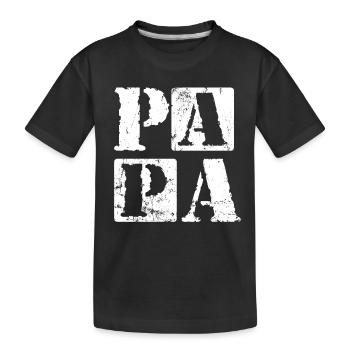Papa Idées de fête des pères Fête des pères Papa - T-shirt bio Premium Enfant - noir - Devant