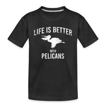 Dicton Pelikan - T-shirt bio Premium Enfant - noir - Devant