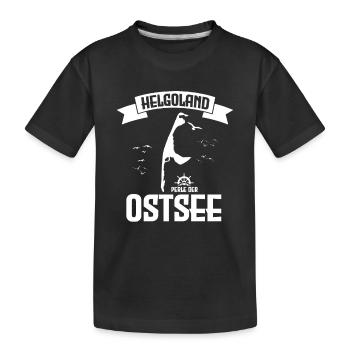 Helgoland - Perle der Ostsee - Kinder Premium Bio T-Shirt - Schwarz - Vorne