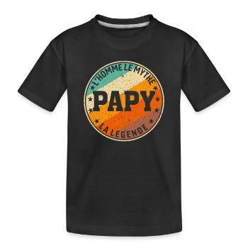 Opa Man Der Mythos Die Legende - Kinder Premium Bio T-Shirt - Schwarz - Vorne
