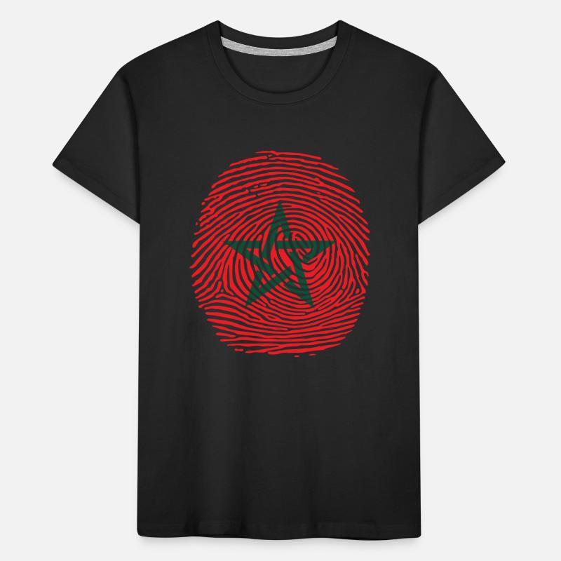 empreinte digitale du drapeau marocain T-shirt bio Premium Enfant