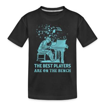 Let That Slide Bro Piano Pianist - Kinder Premium Bio T-Shirt - Schwarz - Vorne