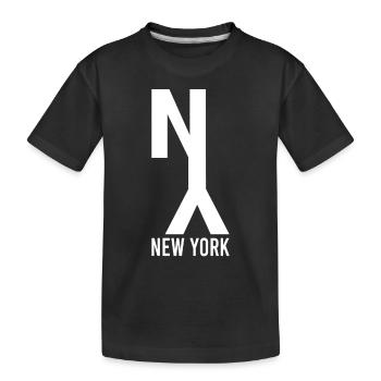 New York - Kids' Premium Organic T-Shirt - black - Front