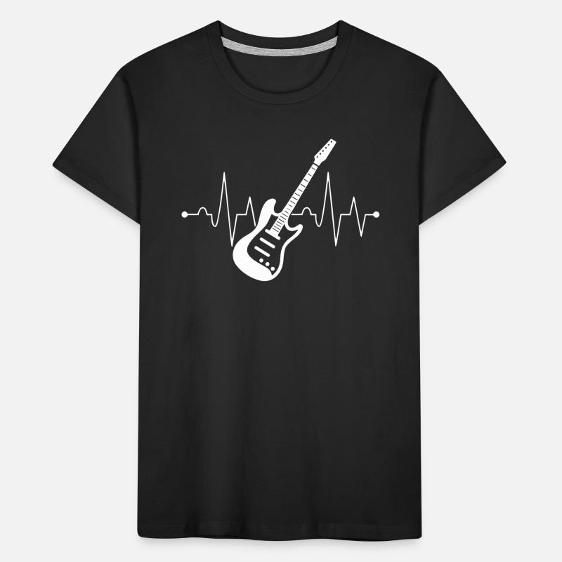 Die Herzfrequenz eines Gitarristen Kinder Premium Bio T-Shirt
