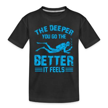 Plus vous allez loin, mieux vous vous sentez - Diving Ins - T-shirt bio Premium Enfant - noir - Devant