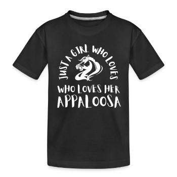 Appaloosa Horse Ranchers Riders Horse Show - Kinder Premium Bio T-Shirt - Schwarz - Vorne