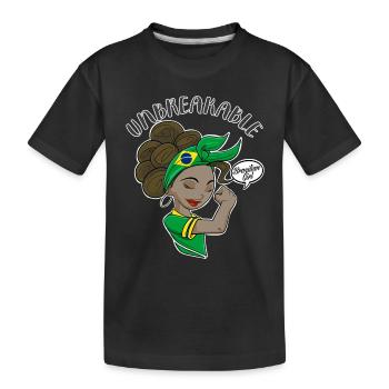 Fille brésilienne incassable I Héritage brésilien - T-shirt bio Premium Enfant - noir - Devant