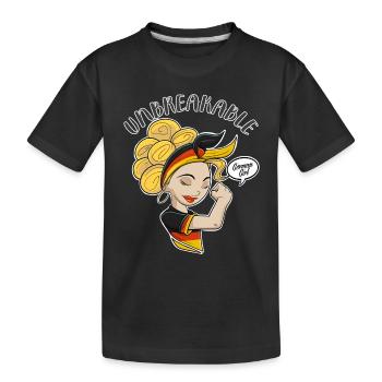 German Girl Unbreakable I German Heritage I - Kinder Premium Bio T-Shirt - Schwarz - Vorne