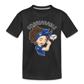 Fille kosovare incassable I Patrimoine kosovar I - T-shirt bio Premium Enfant - noir - Devant