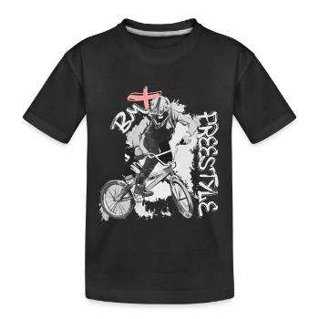 BMX Freestyle - Kids' Premium Organic T-Shirt - black - Front
