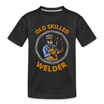 Schweißen Metall Altes Schweißfach - Kinder Premium Bio T-Shirt - Schwarz - Vorne