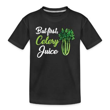 Jus de céleri - T-shirt bio Premium Enfant - noir - Devant