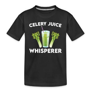 Chuchoteur de jus de céleri - T-shirt bio Premium Enfant - noir - Devant
