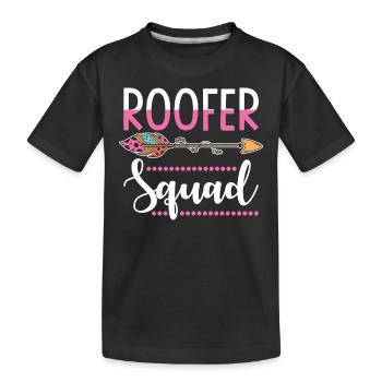 Roofer - Kids' Premium Organic T-Shirt - black - Front