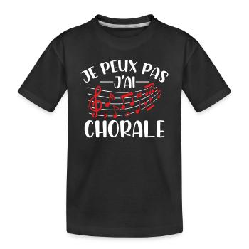 Je Peux Pas J'ai Chorale - T-shirt bio Premium Enfant - noir - Devant